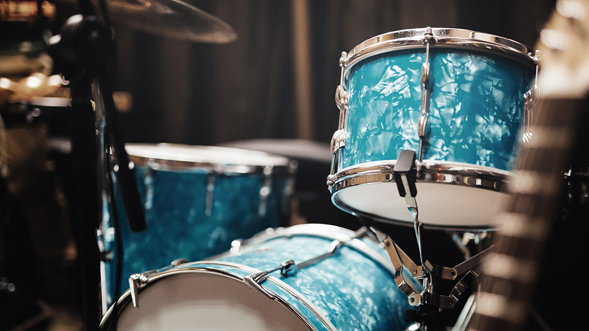 blue drum sets